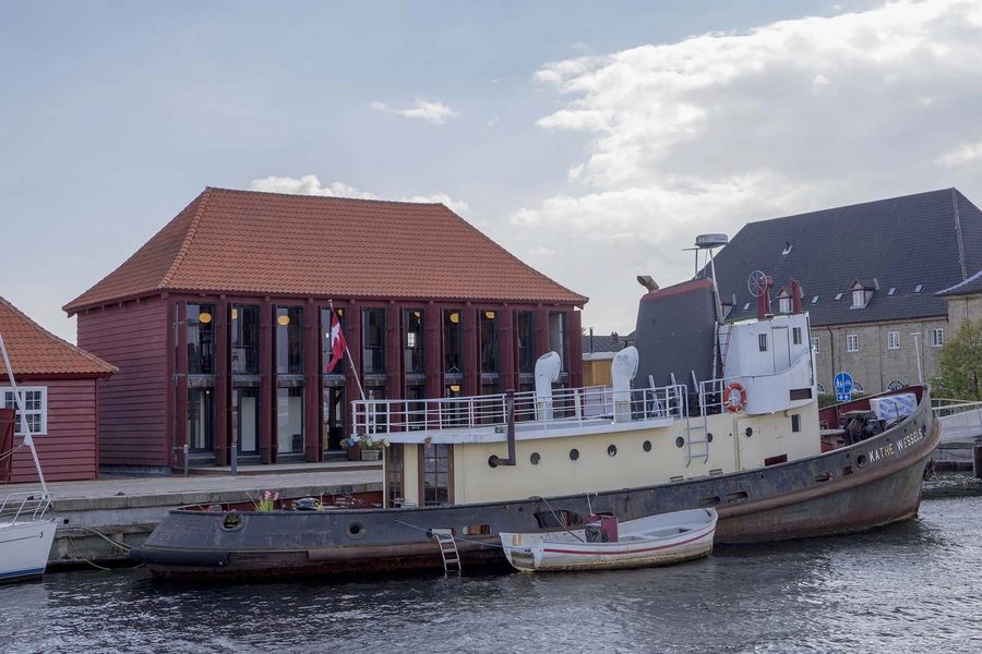 Mærsehuset Blik fra Dokøen i vest