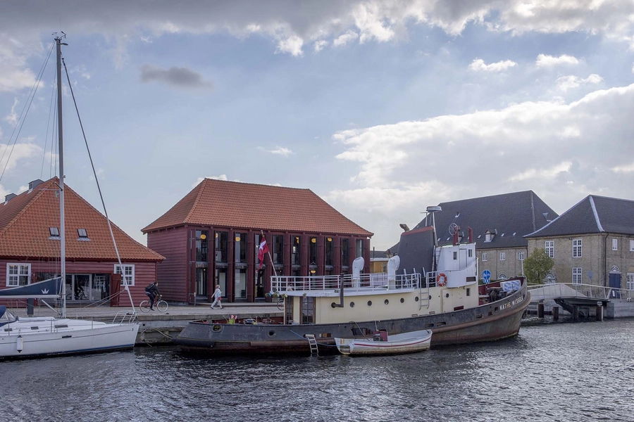 Mærsehuset Blik fra Dokøen i vest