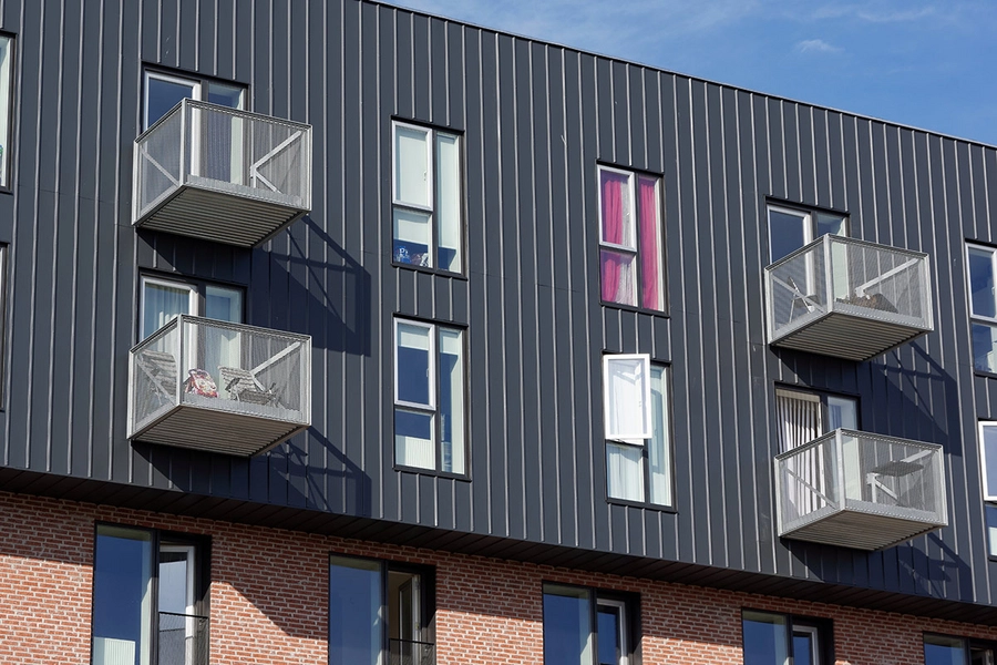 AKB Ny Ellebjerg Detalje, materialitet, balkoner