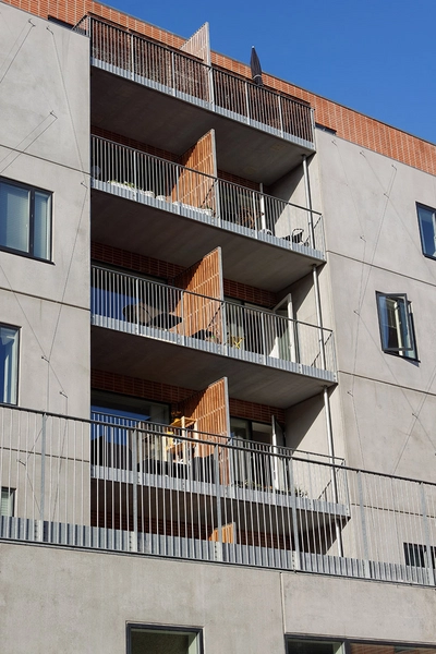 Boliger på Carl Jacobsens Vej 33 Facadeudsnit