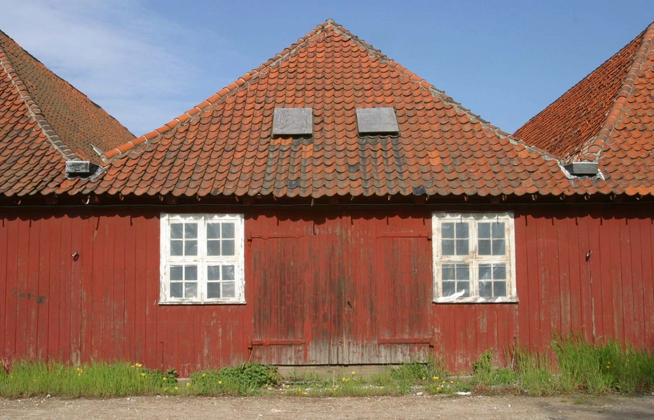 Masteskurene Bygningerne inden restaureringen gik i gang.