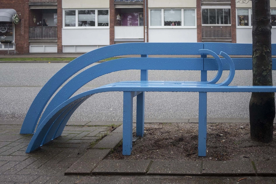 Blå bænke ved Den Blå Planet Bænk 3