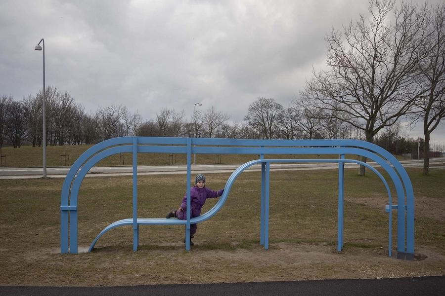 Blå bænke ved Den Blå Planet Bænk 6