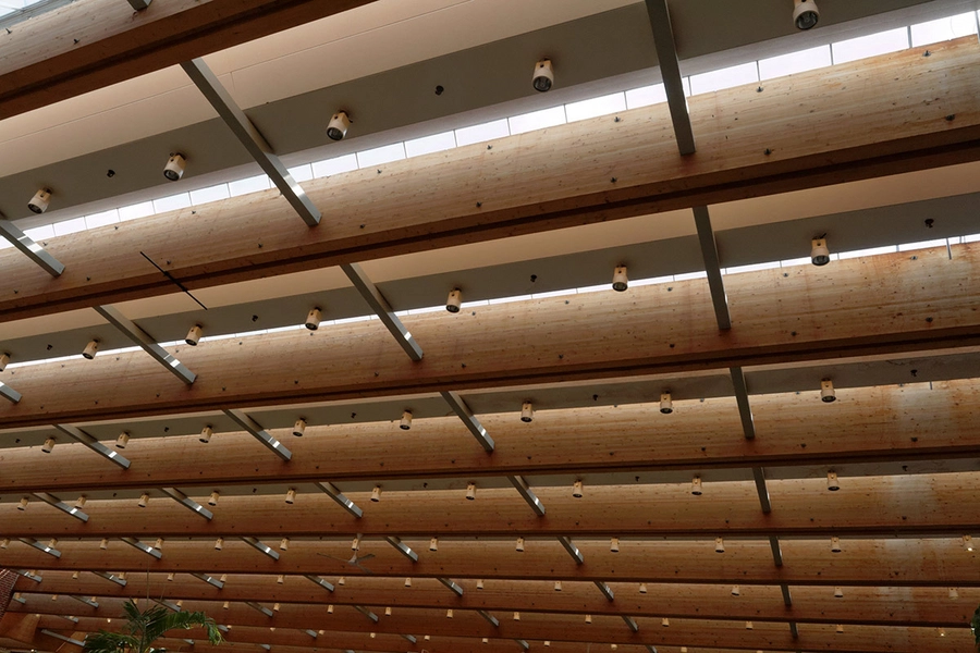 Esbjerg Seminarium - University College Syd Detalje, lysindfald ovenlys