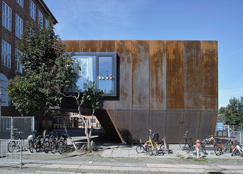 Kildevældsskolen tilbygning Total, cykelparkering