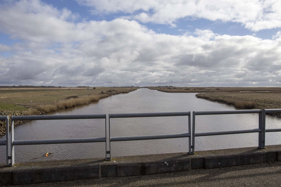 Vidåslusen Blik fra slusen mod øst