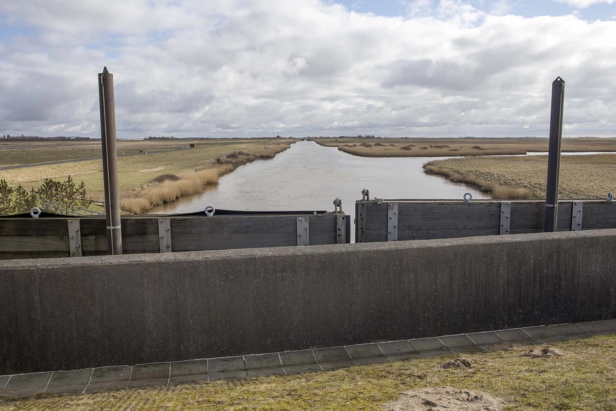 Vidåslusen Blik fra slusen mod øst