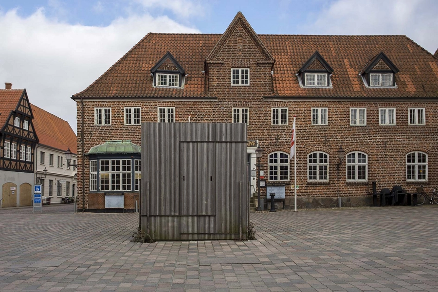 Ribe Domkirkeplads Bod på det lille Torv ved Overdammen og Hotel Dagmar