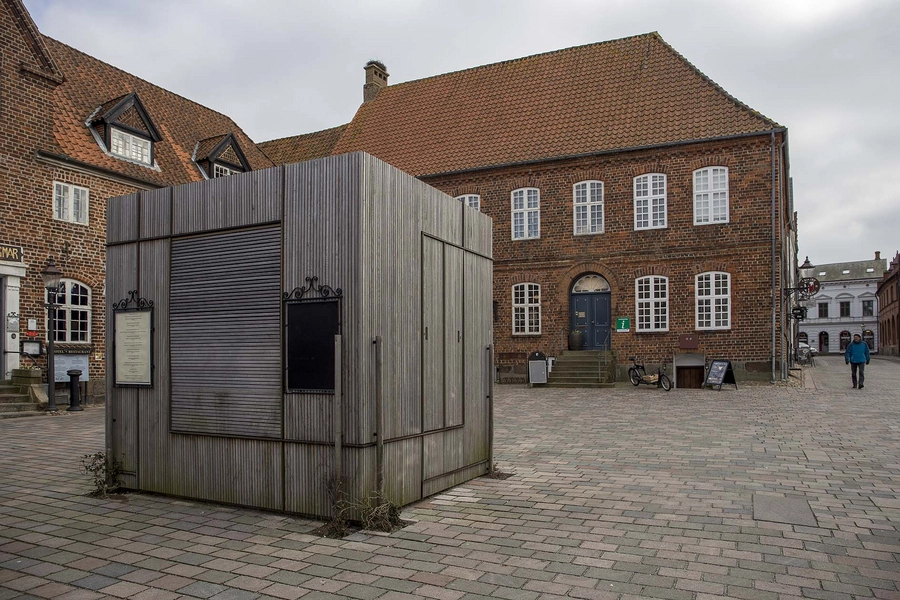 Ribe Domkirkeplads Bod på det lille Torv ved Overdammen og Hotel Dagmar