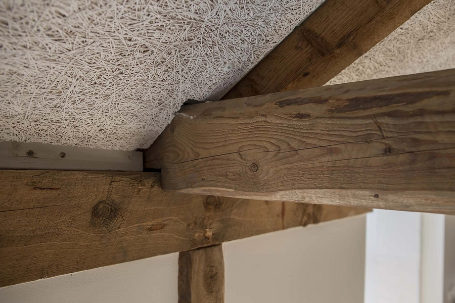 Bonevoksfabrikken Detalje, konstruktion, 1. sal