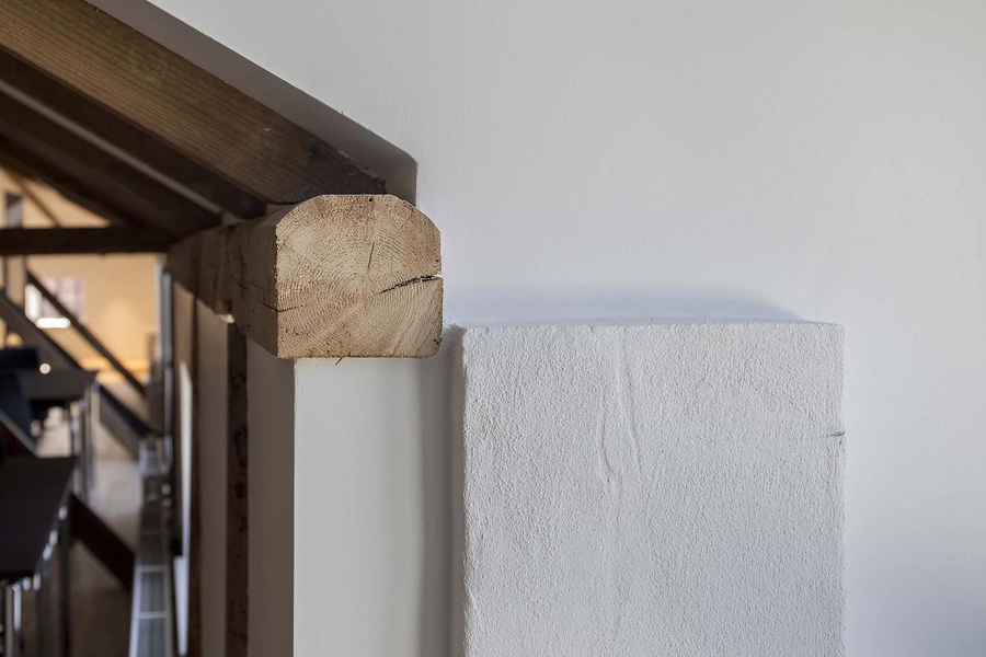 Bonevoksfabrikken Detalje, konstruktion, 1. sal