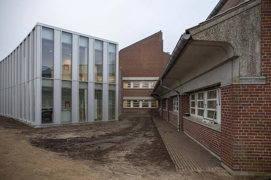 Tønder Rådhus Nyt møder gammelt, sammenkobling i østlige ende