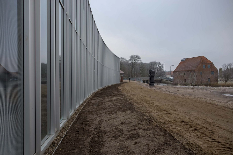 Tønder Rådhus Facadeudsnit, ny tilbygning, østfacade