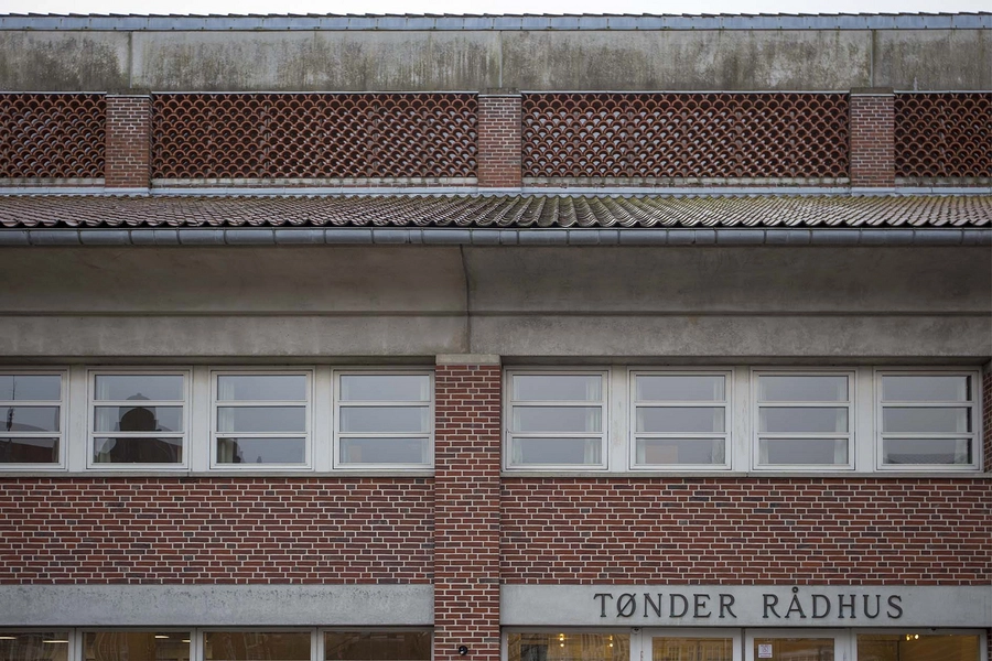 Tønder Rådhus Facadeudnsit hovedindgang