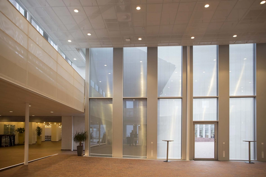 Tønder Rådhus Vandrehal, ny samlingshal, overgang til den gamle del af huset