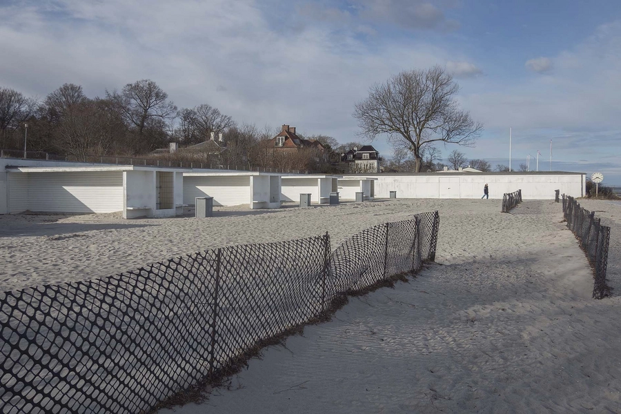 Ny Bellevue Strandbad Restaurerede lævægge og omklædningskabiner