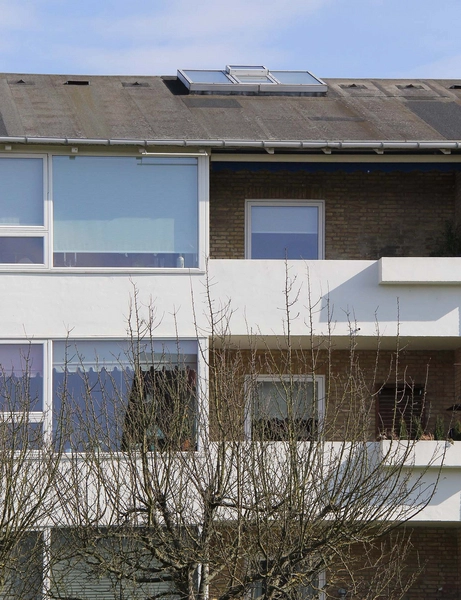 Ibstrupparken II og III Altaner og tag med ovenlys til opgangen