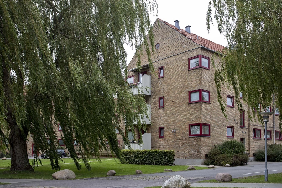 Ryparken - Lundevænget Ryparken, hus i park, piletræer