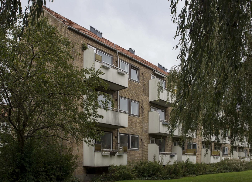 Ryparken - Lundevænget Ryparken, hus i park, vestfacade