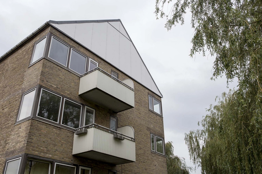 Ryparken - Lundevænget Ryparken, gavl med uheldig restaurering