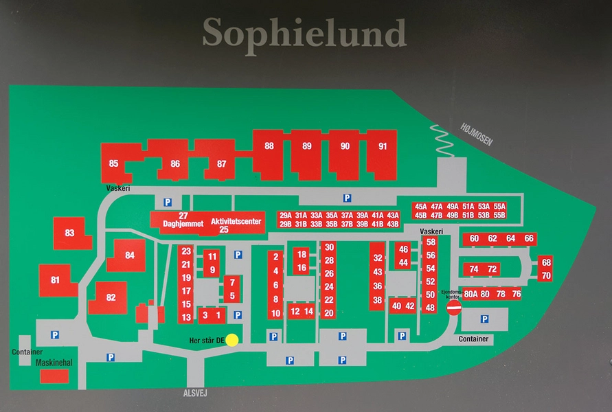 Sophielund Oversigtskort over området