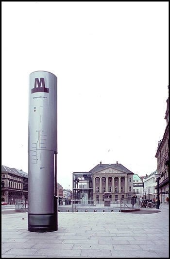 Metrostation Kongens Nytorv Metroskilt