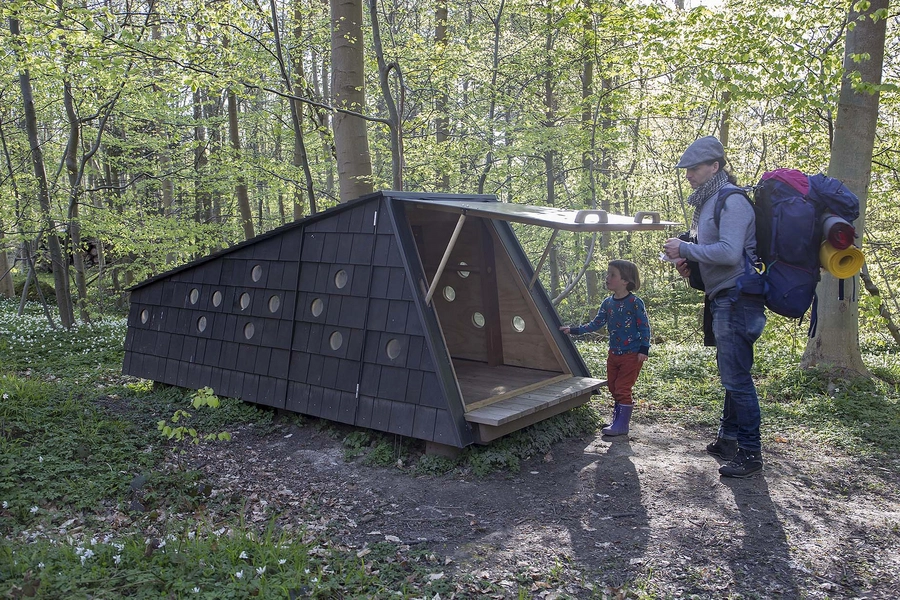 Skrubbe og Stenbider Shelters Skala