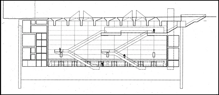 Metrostation Kongens Nytorv Længdesnit