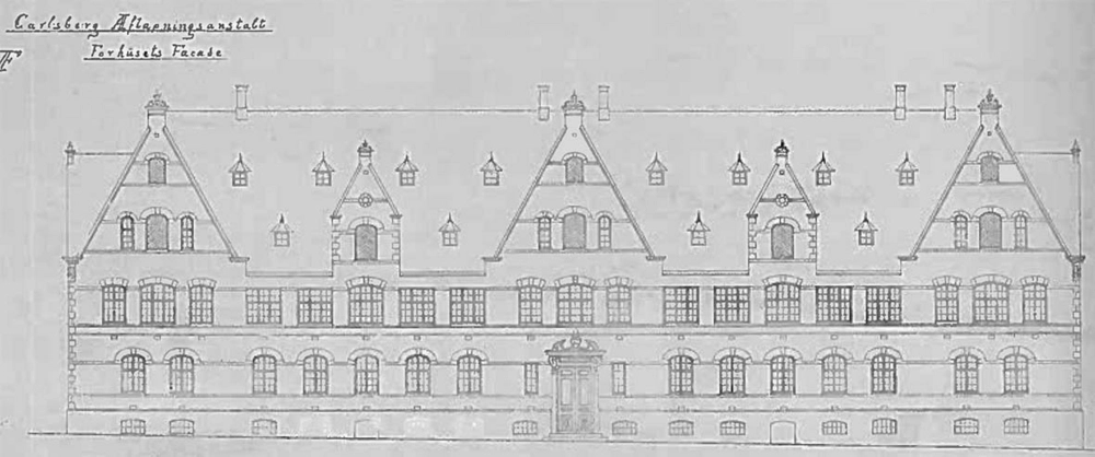 Carlsberg - Administrationsbygning - Nordfløj Oprindelig opstalt, Administrationsbygning i to etager