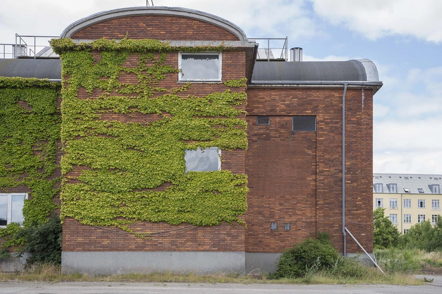 Carlsberg - Halmlageret Facadeudsnit, trappehus, tøndehvælv