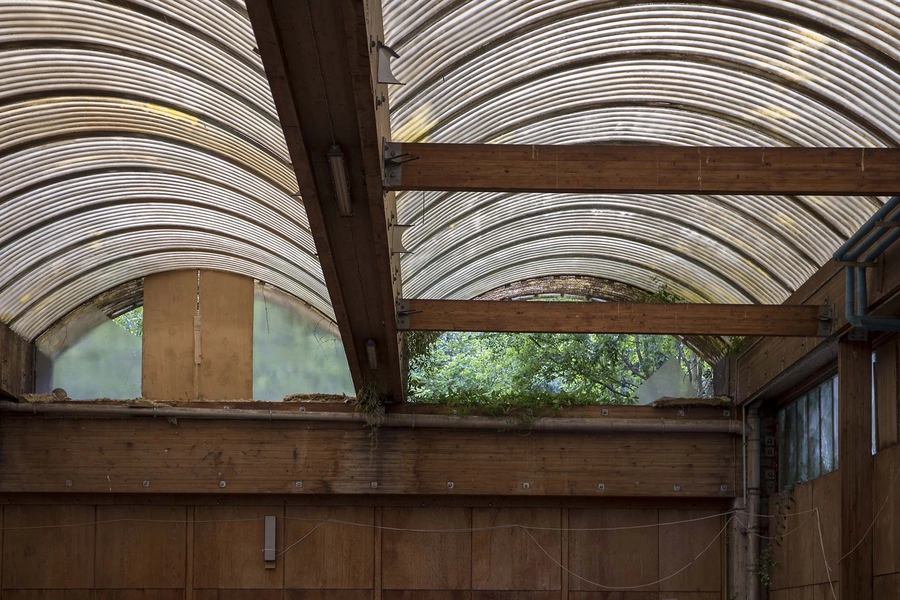 Carlsberg - Lagerbygning – Boblehallen Detalje, tagkonstruktion