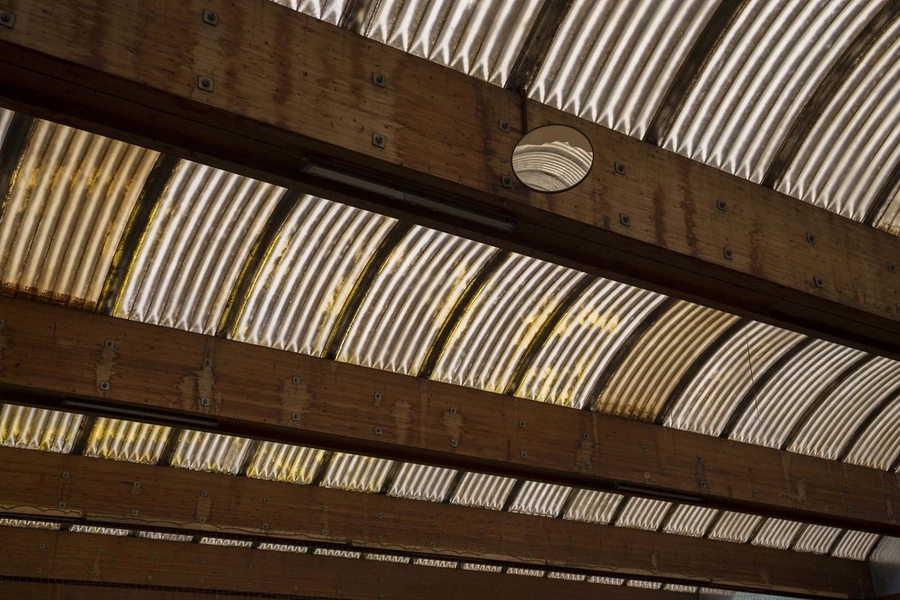 Carlsberg - Lagerbygning – Boblehallen Detalje, tagkonstruktion