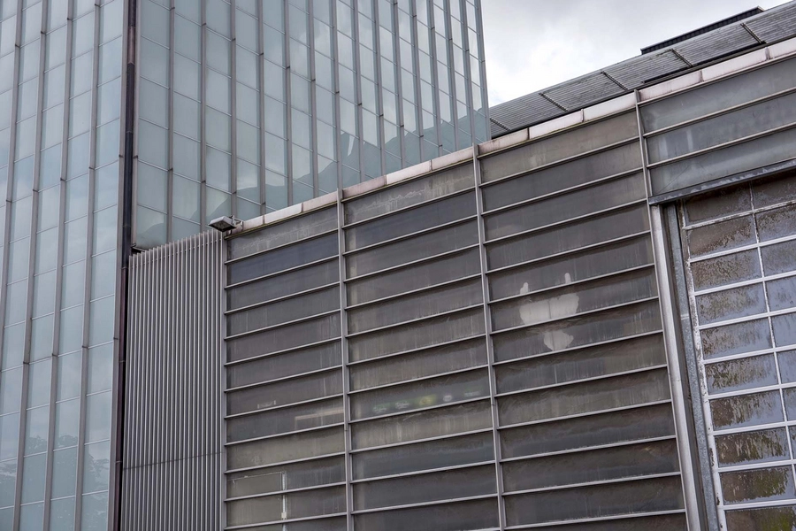 Carlsberg - Hovedkontor - Silo Detalje, materialitet silotårn og lagerhal