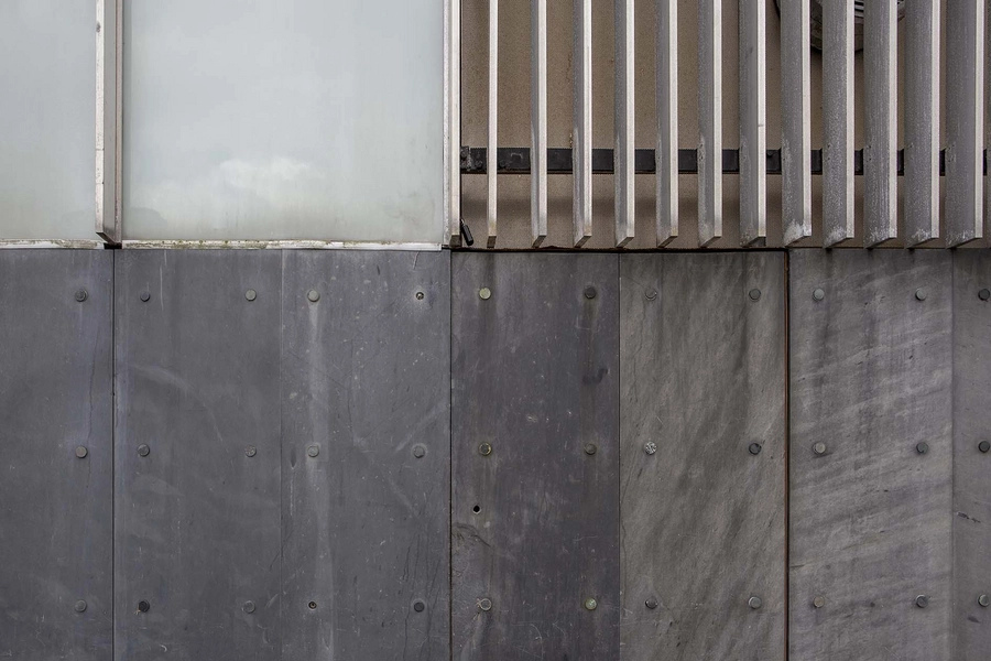 Carlsberg - Hovedkontor - Silo Detalje, møde mellem materialer