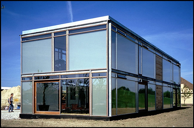 Det Højisolerede glashus (Glashuset DA) Gavl af glashus