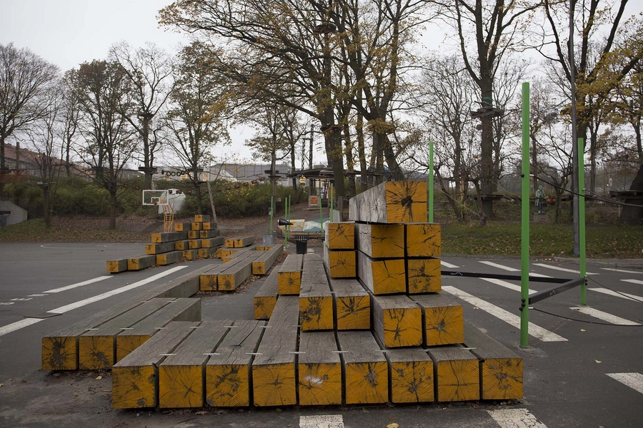 Carlsberg - Boble Plads - Midlertidigt Byrum Bænk-elementer