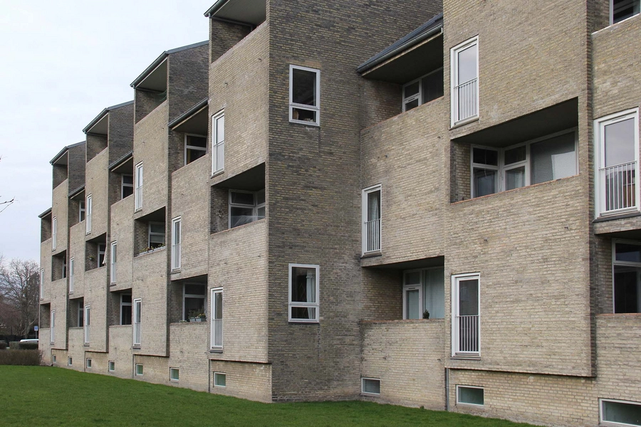 Alléhusene Facadeudsnit, dynamisk vestfacade