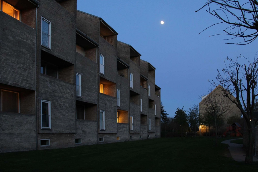 Alléhusene Aftenstemning, Vestfacade