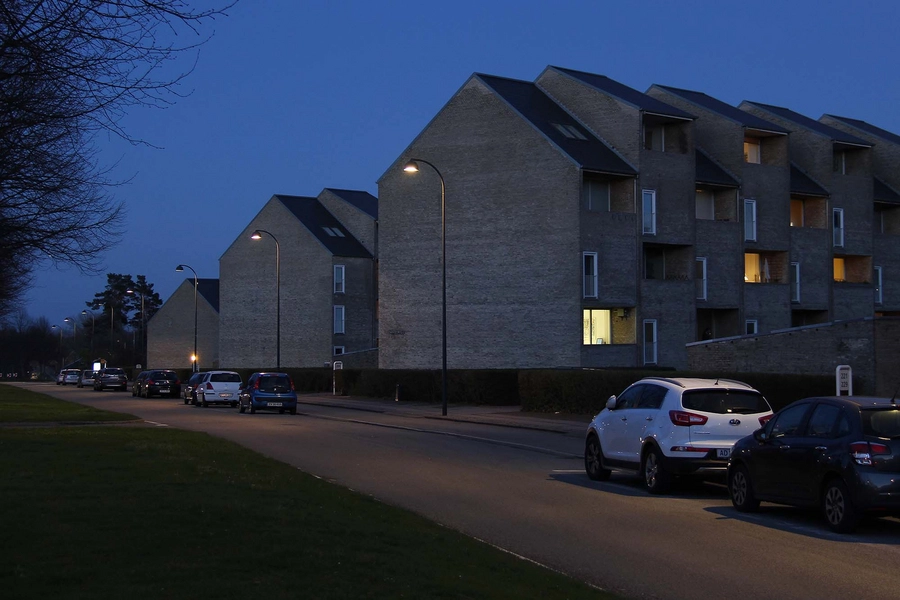 Alléhusene Aftenstemning, Nordgavle og vestfacader