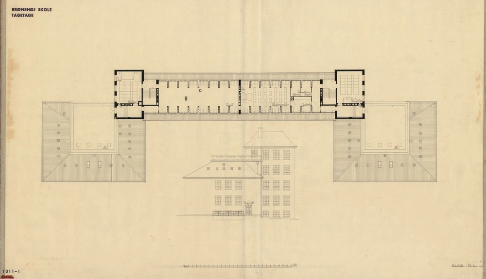 Brønshøj Skole Tagetage og østfacade