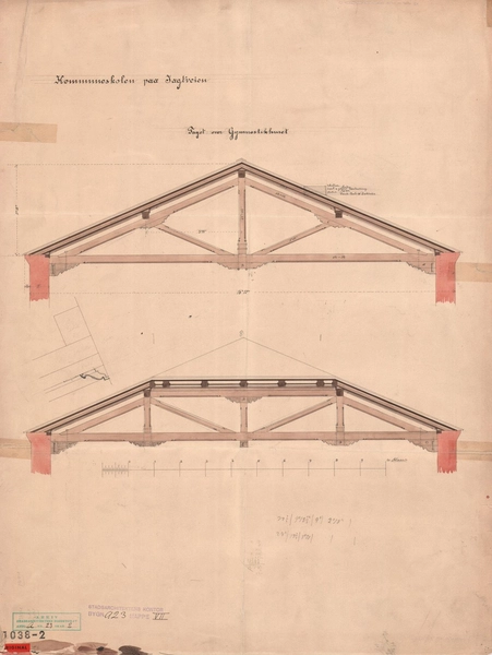 Jagtvejens Skole (Nørrebro Park Skole) Kommuneskolen på Jagtvejen, Taget over Gymnastikhuset
