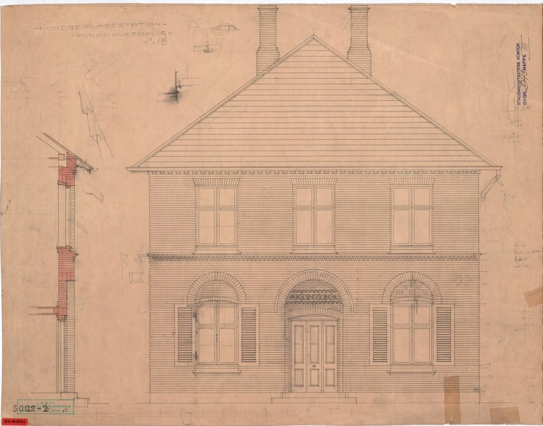 Kloakpumpestation, Præstøgade Facade (Funktionærbolig)