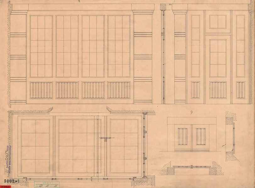 Kloakpumpestation, Præstøgade Detailler. Vinduer m.m. (plan, snit, opstalt)