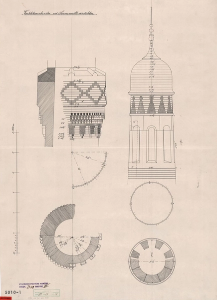 Kloakpumpestation, Svanemøllen Detailler. Ventilationsskorsten