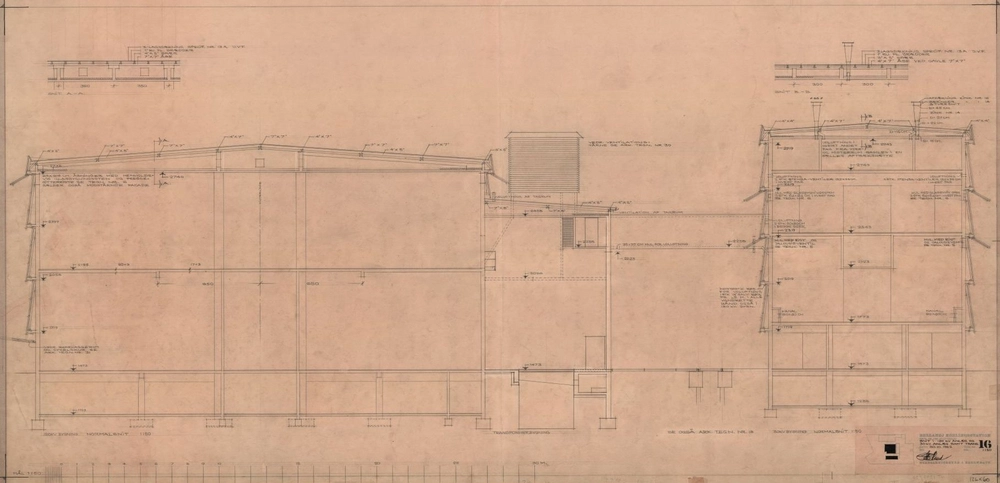 Bellahøj Koblingsstation Snit i 120Kv anlæg, 30Kv anlæg samt transformerbygning