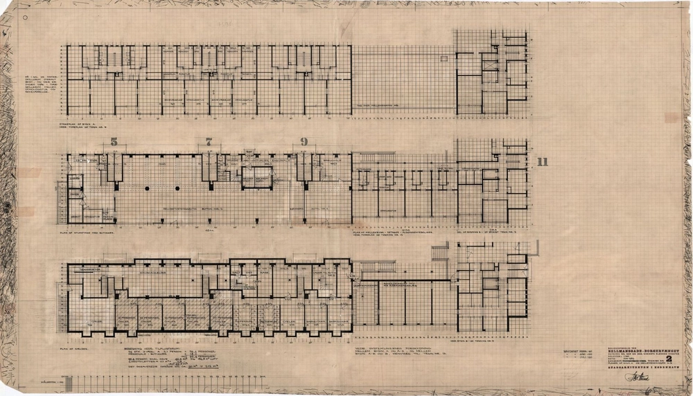 Bellmansgade-Borgervænget Bygning A, etageplaner