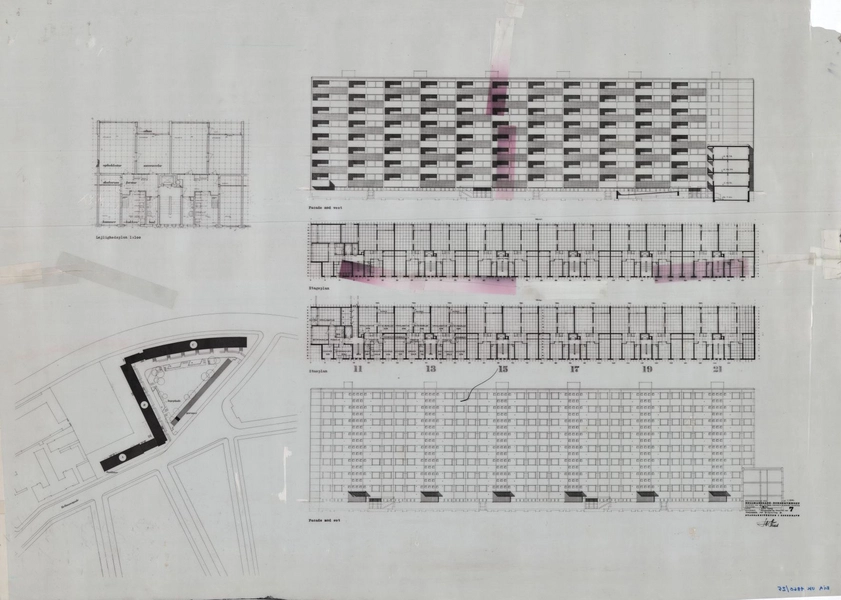 Bellmansgade-Borgervænget Bygning B, facader, planer og situationsplan