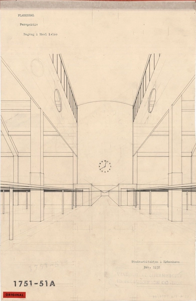 Flæskehallen, Kødbyen Bygning 1, Kød -og flæskehal, perspektiv