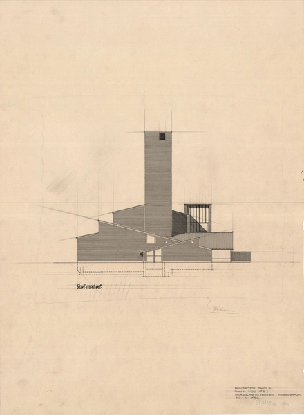 Hanssted Skole Normalklassefløj, gavl mod øst