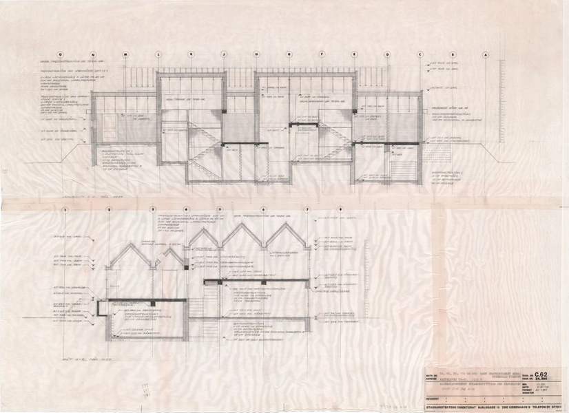 Kastelsgården (børneinstitution) Bygning 1, snit C-C og D-D